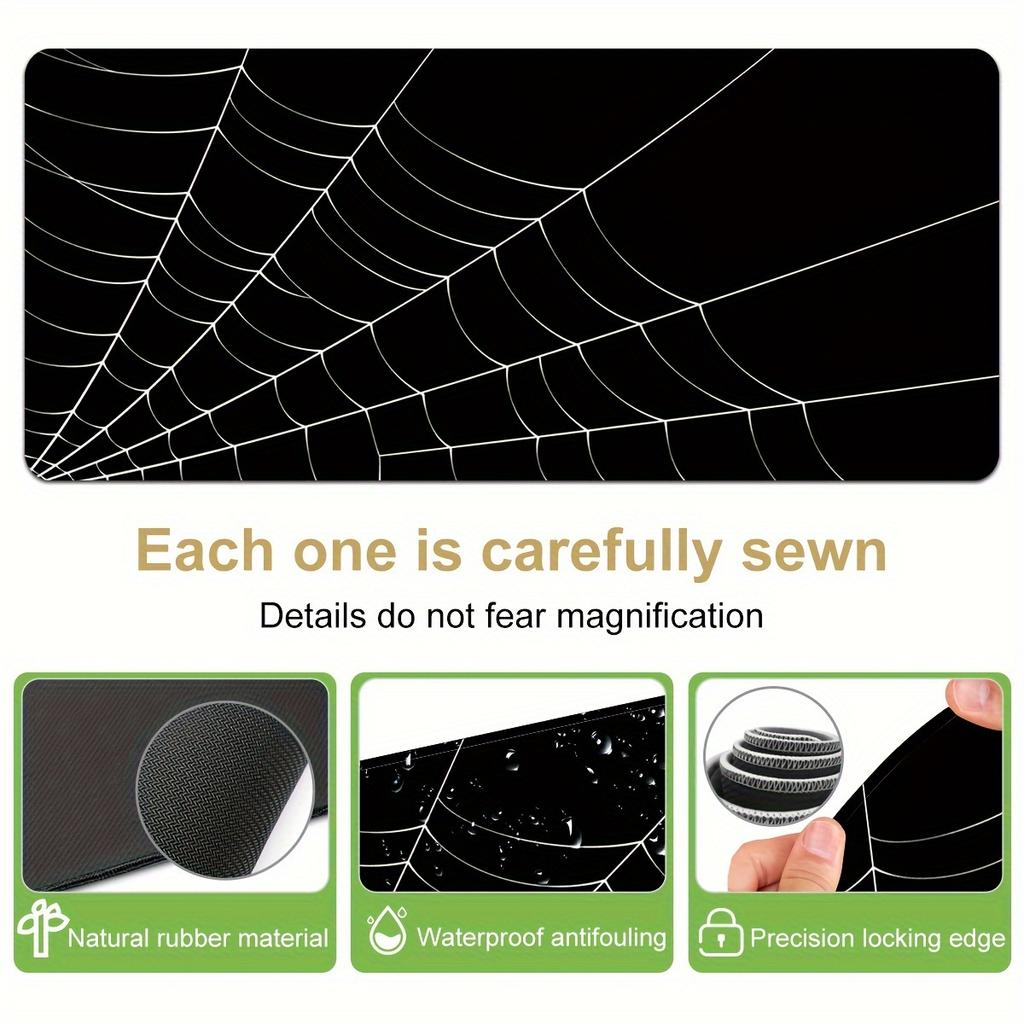 Spider Web Mouse Pad Large black mousepad Office computer desktop pad non-slip keyboard pad lock edge non-slip Work home Company