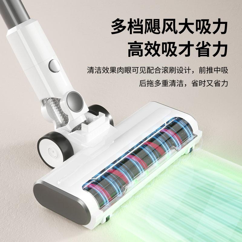 Wireless handheld folding vacuum cleaner  24V large suction roller sweeping mopping water tank light display all-in-one machine