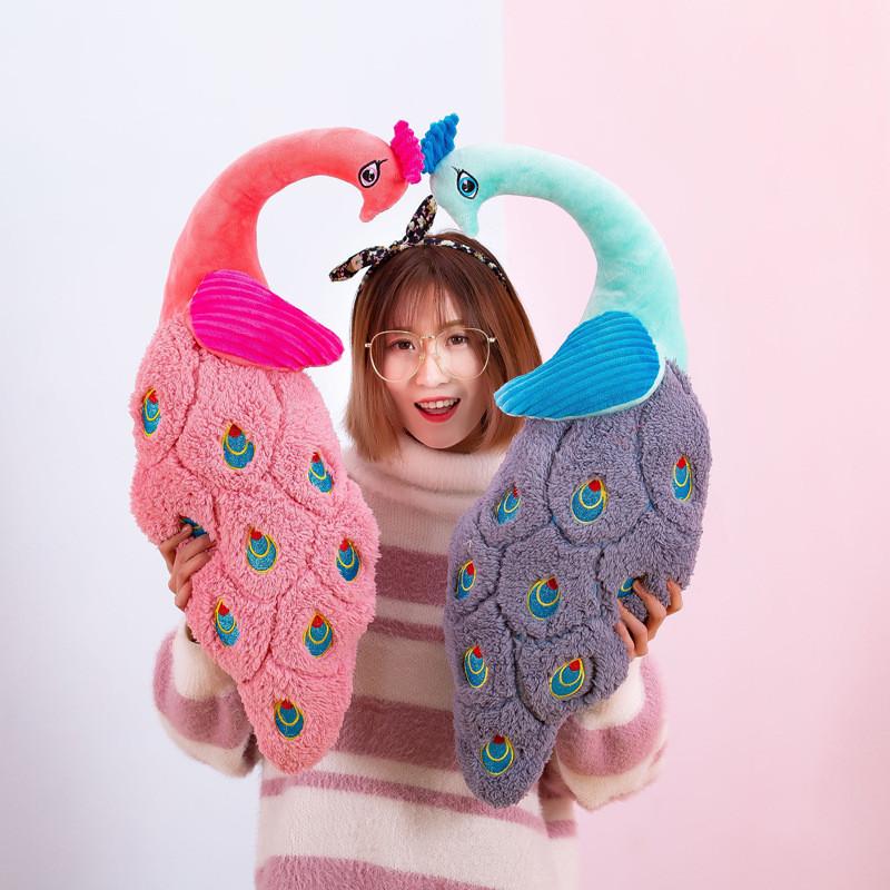 Peacock Animal Plush Toy With Fluffy Fabric For Kids Playroom And Gifts Doll