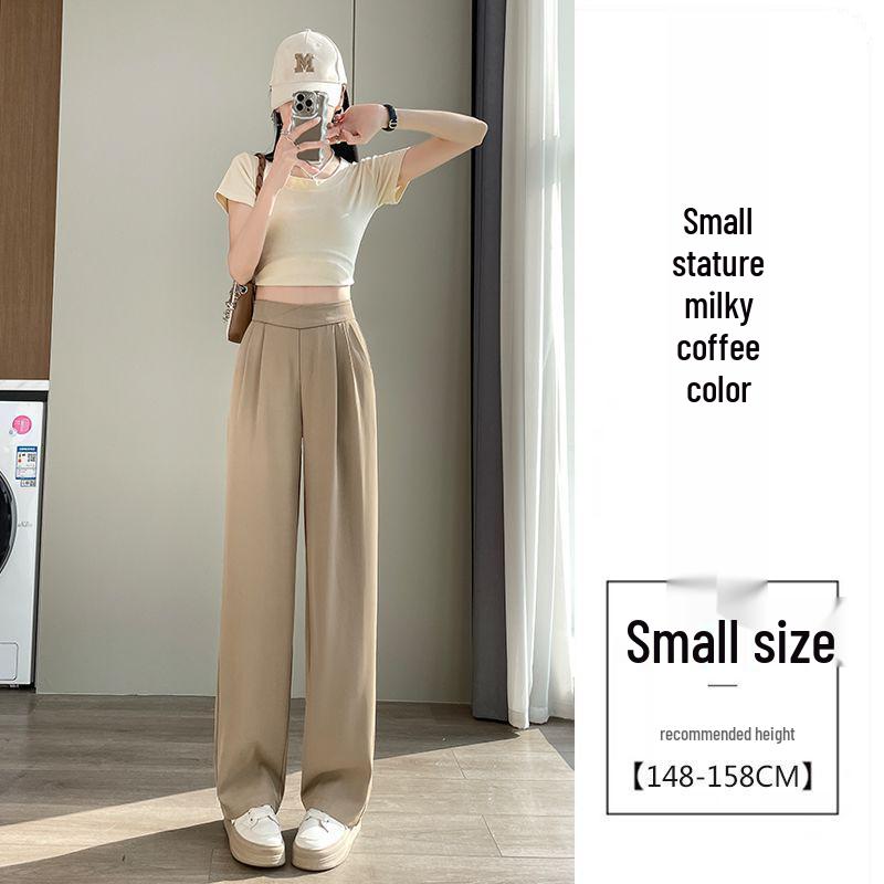 Women's Chiffon Wide-Leg Pants, Summer 2026: High-Waist, Lightweight Ice Silk, Sun-Protective, Casual Drape Style.