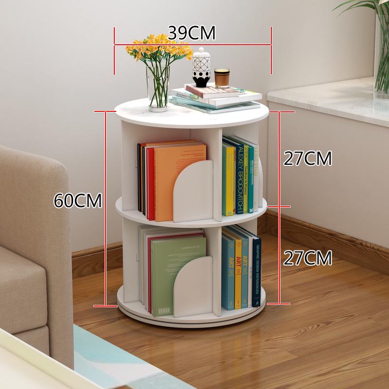 Estantería Giratoria Moderna Sencilla: Estantería Vertical de Pie, Ahorra Espacio, para Oficina o Hogar