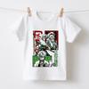 Demon Slayer Sanemi Anime Print Boys Girls Cotton Short Sleeve T Shirt Kids Summer Soft Casual Tops