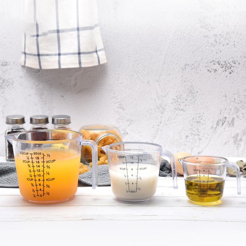 150/300/600/1000Ml 1 Pcs Baking Liquid Measuring Cups Scale Cup Plastic Mixing Cup Kitchen Baking Tools