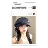 Unique pleated hemp beret for women, large size, octagonal hat, painter's hat