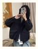 2025 Women's Frosted Jacket: Spring Fashion Loose Casual Solid Color Stand-Up Collar Top.