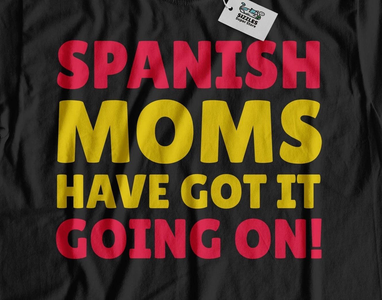Funny Spanish Mom T-Shirt Spain Mothers Day Gifts 4XL