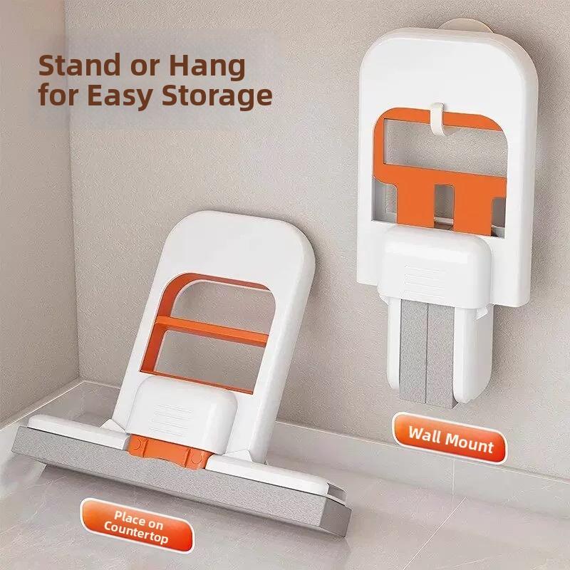 Foldable Mini Mop Table top Handheld Sponge Water Absorbing Mop Bathroom and Kitchen Cleaning Small Mop