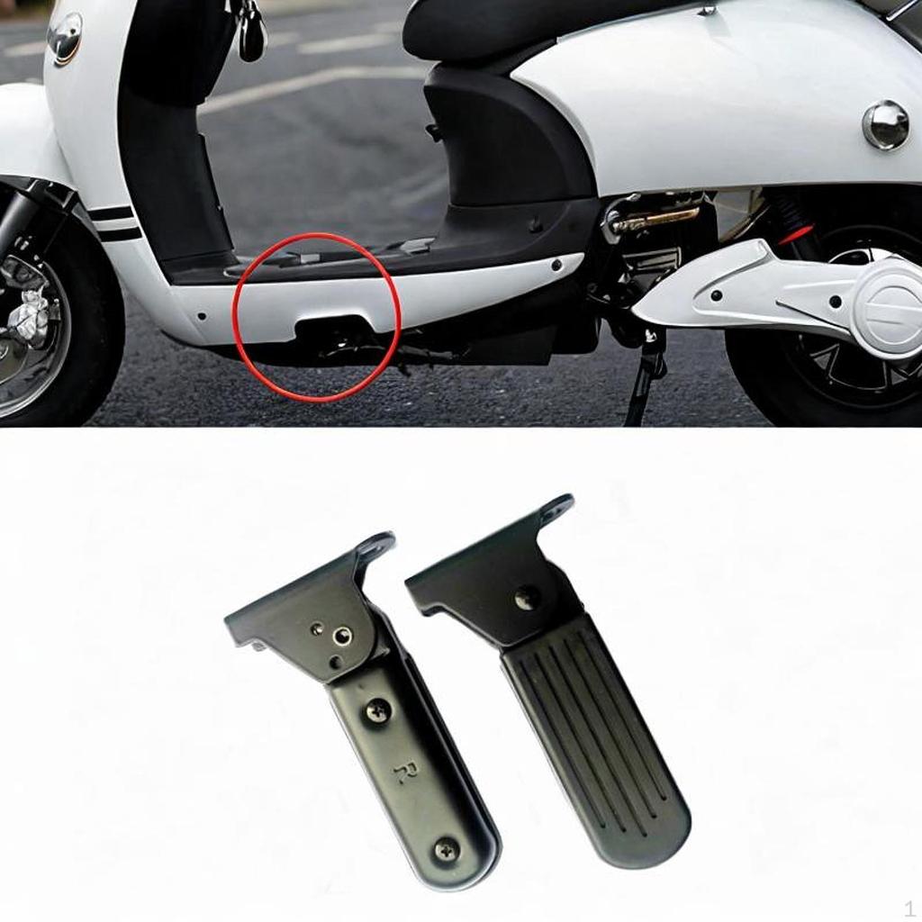 2 Pieces Ebike Front Pedals Scooters Footrests Non Slip Sturdy Versatile Lightweight Foot Pegs