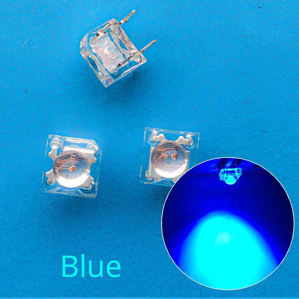 100 peças 5mm vermelho verde azul branco amarelo cúpula super fluxo água transparente piranha diodo 1 9 3 4v led carro lâmpadas diodos luz lâmpada led