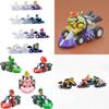Super Mario Bros Kart Pull Back Car Action Figure Set 6 Pcs Colorful Collectibles