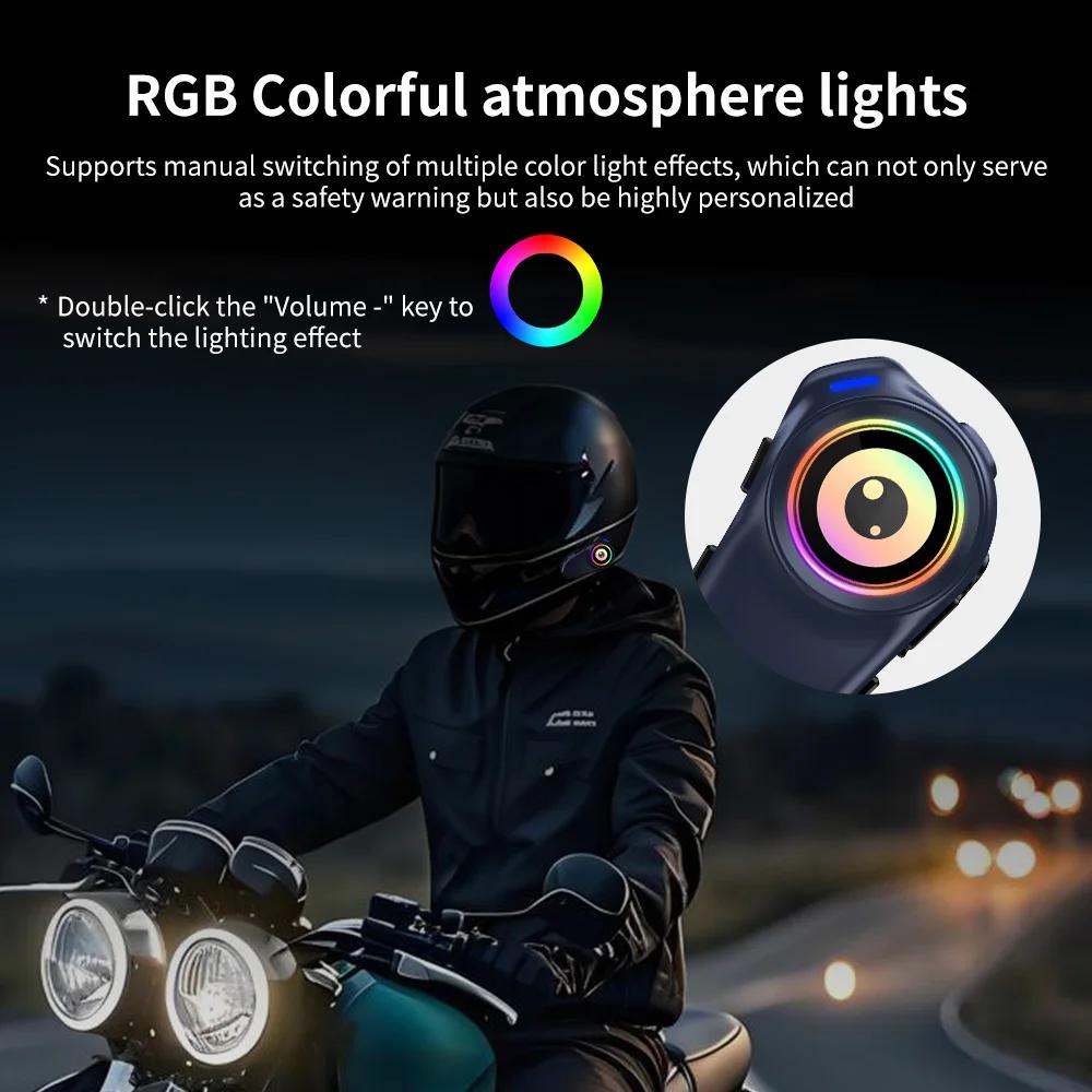 Kebidumei G1 Motorcycle Helmet Bluetooth Intercom Headset 1000mAh MP3 Music Player Speaker Waterproof Earphone 500M Interphone