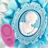 Fashion Cake Decoration New Woman Cameo Mirror Frame Silicone Fondant Mould Cake Decor Chocolate Baking Molds Accessories