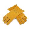 Paar Schweißerhandschuhe Rutschfest Hitzebeständig Schweißabsorbierend Goldgelb für Arbeitssicherheit