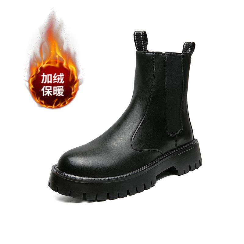 

2024 Новая Мода Ботильоны Мужские Рабочие Ботинки Трендовый Дизайнер Зимние Мужские Ботинки Бренд Уличные Плюшевые Теплые Зимние Новые Ботинки Челси 44