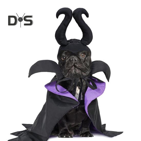 Pet Costume Set Dog Halloween Witch Clothes Cat Cloak Funny Dog Wizard Outfit Mantle Apparel Cosplay Dress for Halloween Party Christmas
