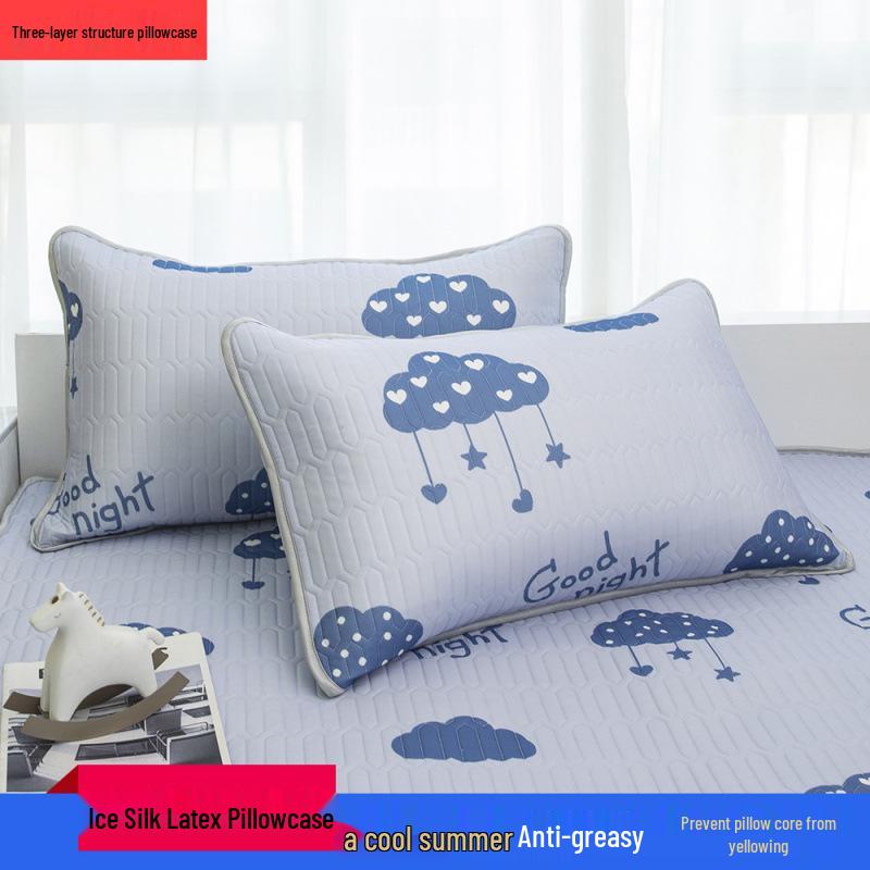 Set of 2 Extra Large 48x74 Knitted Silk Pillowcases - Anti-Drool & Sweat-Proof for Adults
