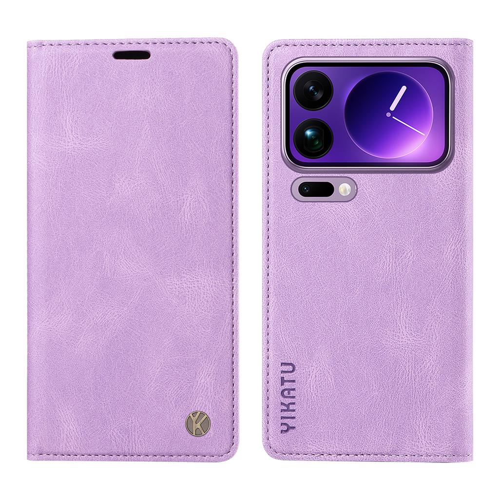 For Xiaomi 17 Pro Max Leather Cover YIKATU YK-004 Skin-Touch Wallet Phone Cases