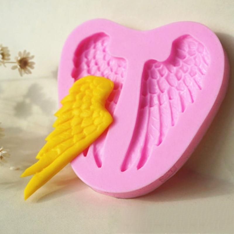 Sweet Fairy Angel Wings Fondant Mold Silicone Bread Mold Sugar Cake Embossing Process Silicone Baking Mold Wholesale