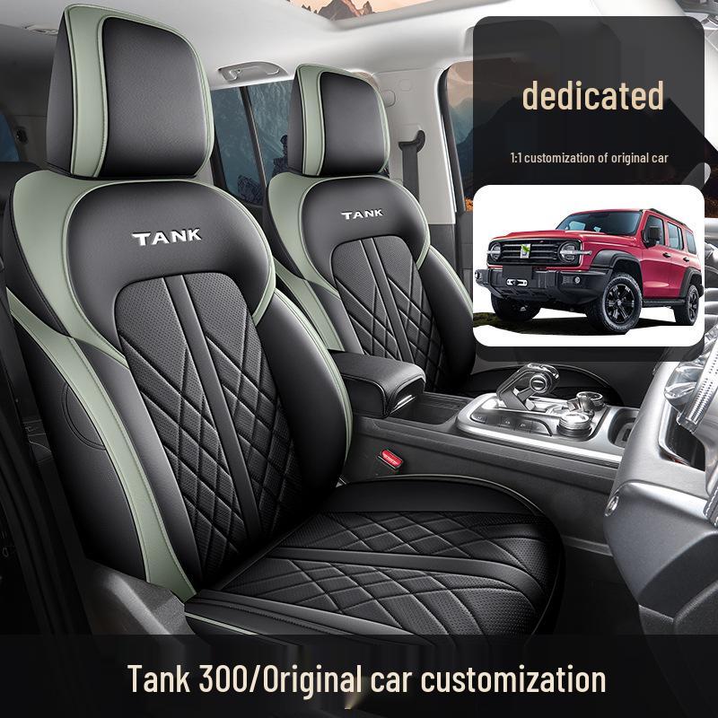 New Model Full Leather Car Seat Cushion for Tank 300 - Universal Fit for Five-Seater, All Seasons