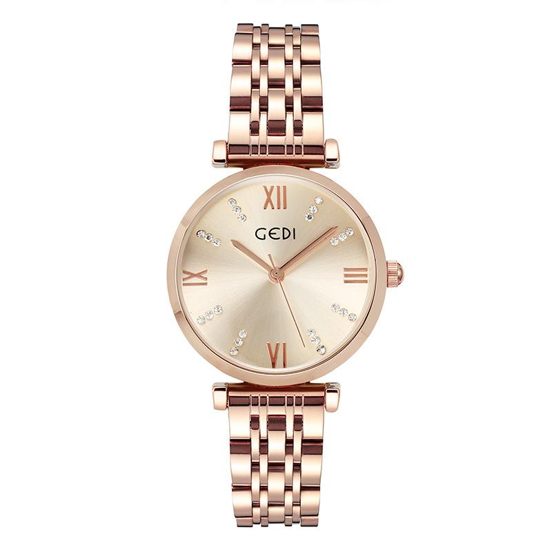 Trend Fashion Diamond Scale Steel Belt Ladies Watch Trend Waterproof Quartz Watch