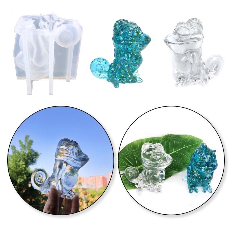 Epoxy Resin Mold 3D Lizards Clay Silicone Molds DIY for Handmade Jewelry and Desserts Candy Soap Making