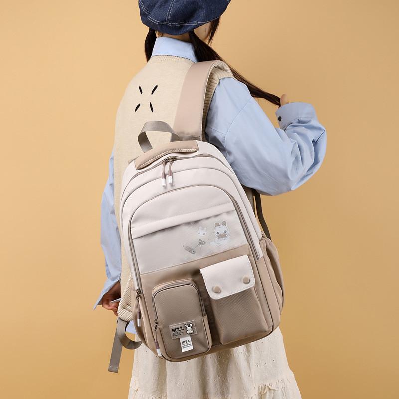 Nylon Material Cute Animal Pattern Printed Lightweight School Backpack For Boys And Girls