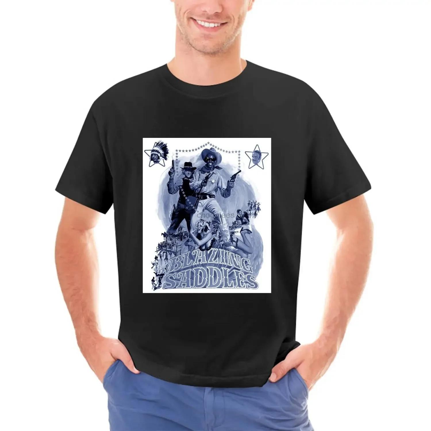 Blazing Saddles Movie poster (1974) Mens film T-shirt S чёрный