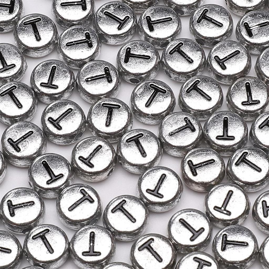 50Pcs Acrylic English Letter Beads For DIY Necklace Bracelet Earrings Jewelry Making Craft Accessories