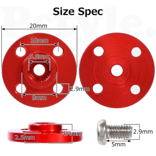 Pstyle. 25t Aluminum Servo Horns for RC Cars, Set of 5, PST-143 (Black)