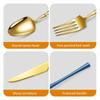 Lan Tuan 24-Piece Rose Gold Stainless Steel Cutlery Set