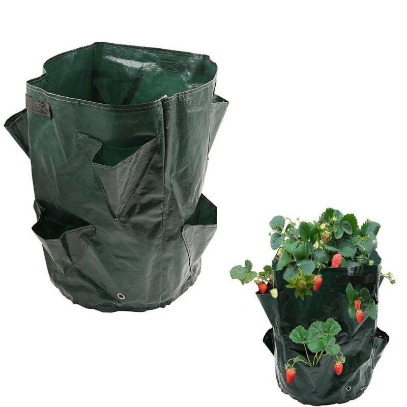 5/7/10 Gallon PE Strawberry Planter Grow Bags Potato Pot Gardening Pots Home Jardin Flower Veg Tomato Planting Tools Container
