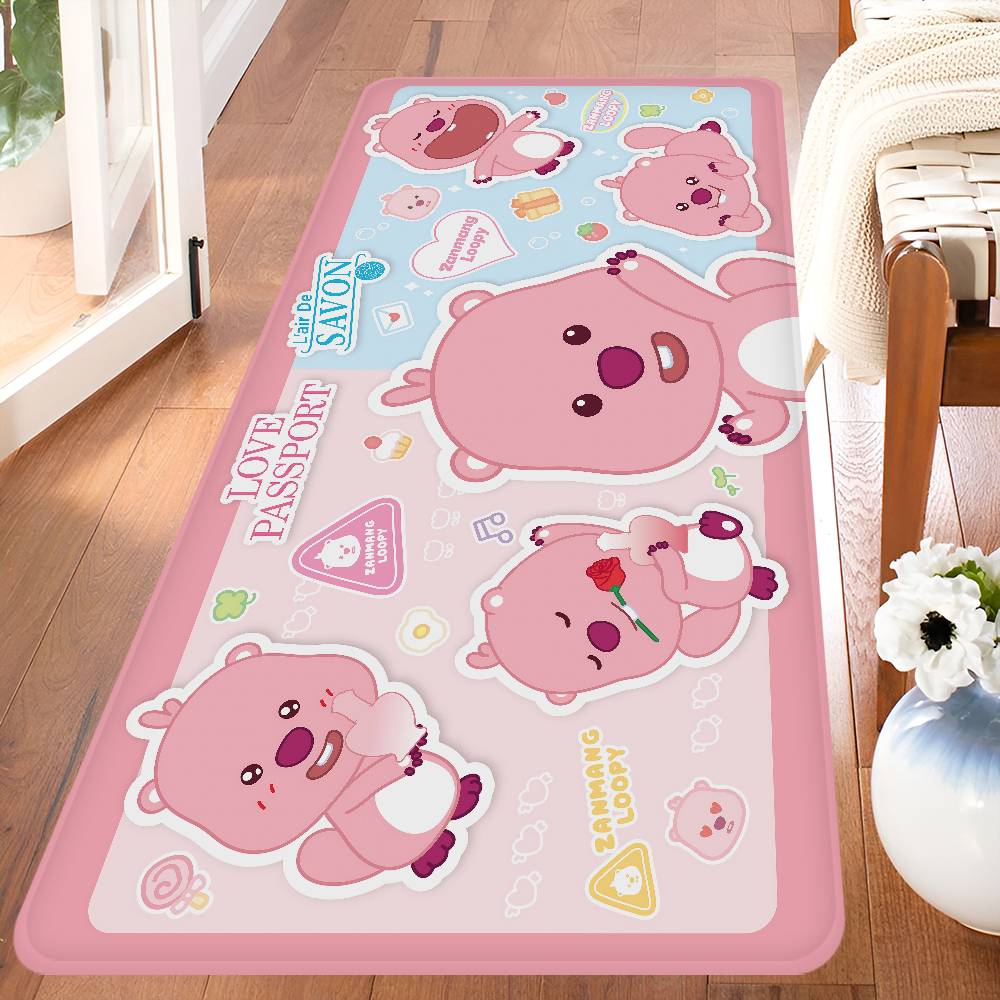Cartoon L-Loopys Entrance Door Mat Washable Non-Slip Living Room Sofa Chairs Area Mat Kitchen Welcome Doormat