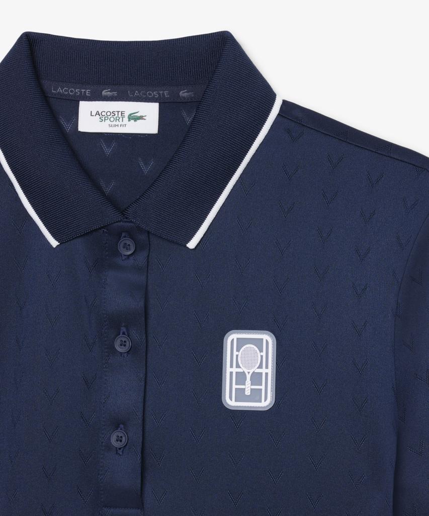 LACOSTE Women'S Tennis Heritage V-Cut Polo Shirt Pf0232-56G 166