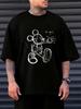 Disney Licensed Mickey Mouse Graphic T-shirt - Black Casual Short Sleeve Summer Tee with White Round Neck