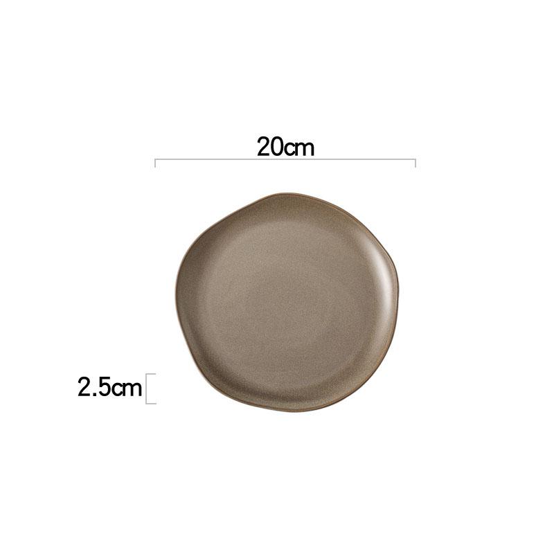 

Винтажная керамическая обеденная тарелка, креативная нестандартная десертная тарелка, тарелка для закусок, паста, суши, фирменная посуда для ресторана