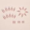24pcs Long Almond Fake Nails French Nail Tips Manicure Press On Nails  DIY