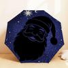 Santa's Starry Night Adventure: Automatic Opening/Closing Umbrella   Outdoor Protection, Travel Accessory, Lightweight & Durable 113