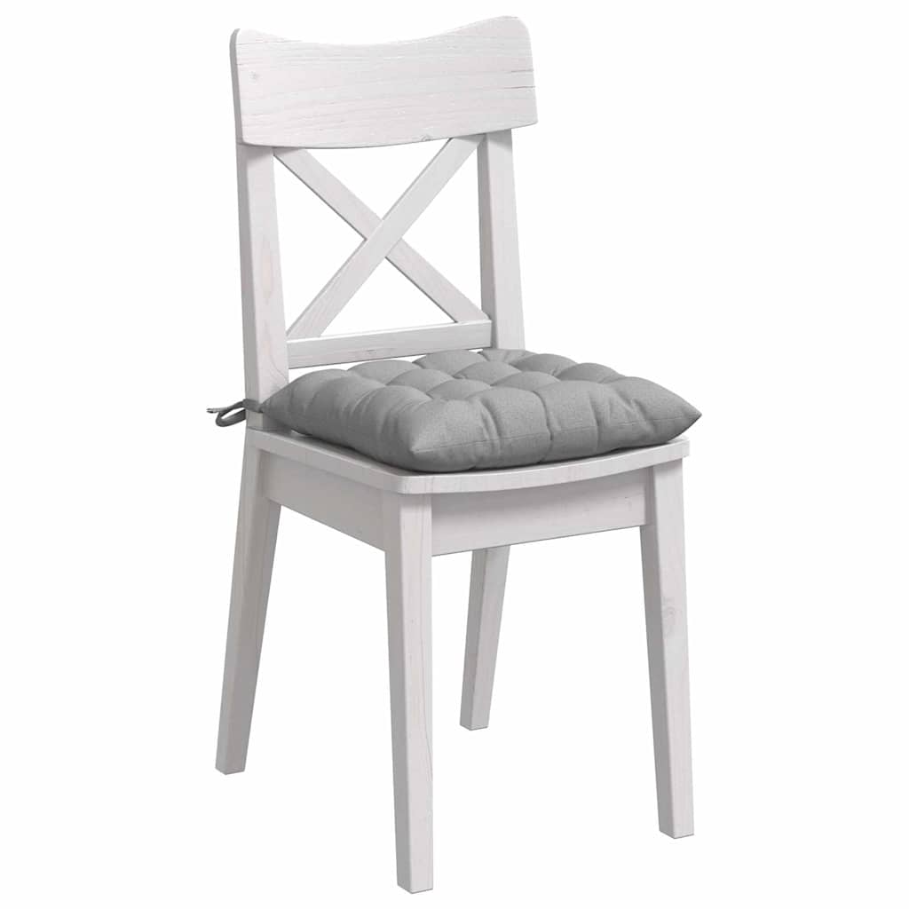 Seat Cushions 4 Pcs Cloud Grey 40 X 40 X 6 Cm Fabric