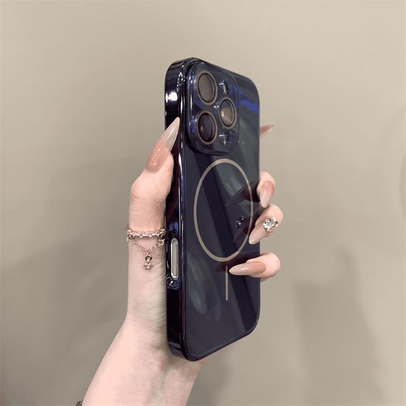 Magnetic Full Coverage Mirror Lens Case for Apple iPhone 15/16 Pro Max