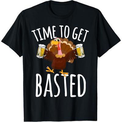 C'est l'heure de se faire rôtir Funny Bière Dinde de Thanksgiving Cadeau T-shirt
