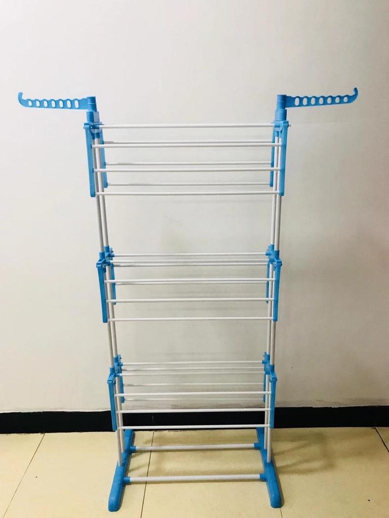 Expandable Three-Layer Rack: Towel, Clothes, Shoe Dryer & Coat Stand