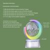 Rechargeable Desk Fan Colorful Quiet Cooling Fan USB Rechargeable Camping Fan With Flashing Light 3 Speeds Adjustable Portable