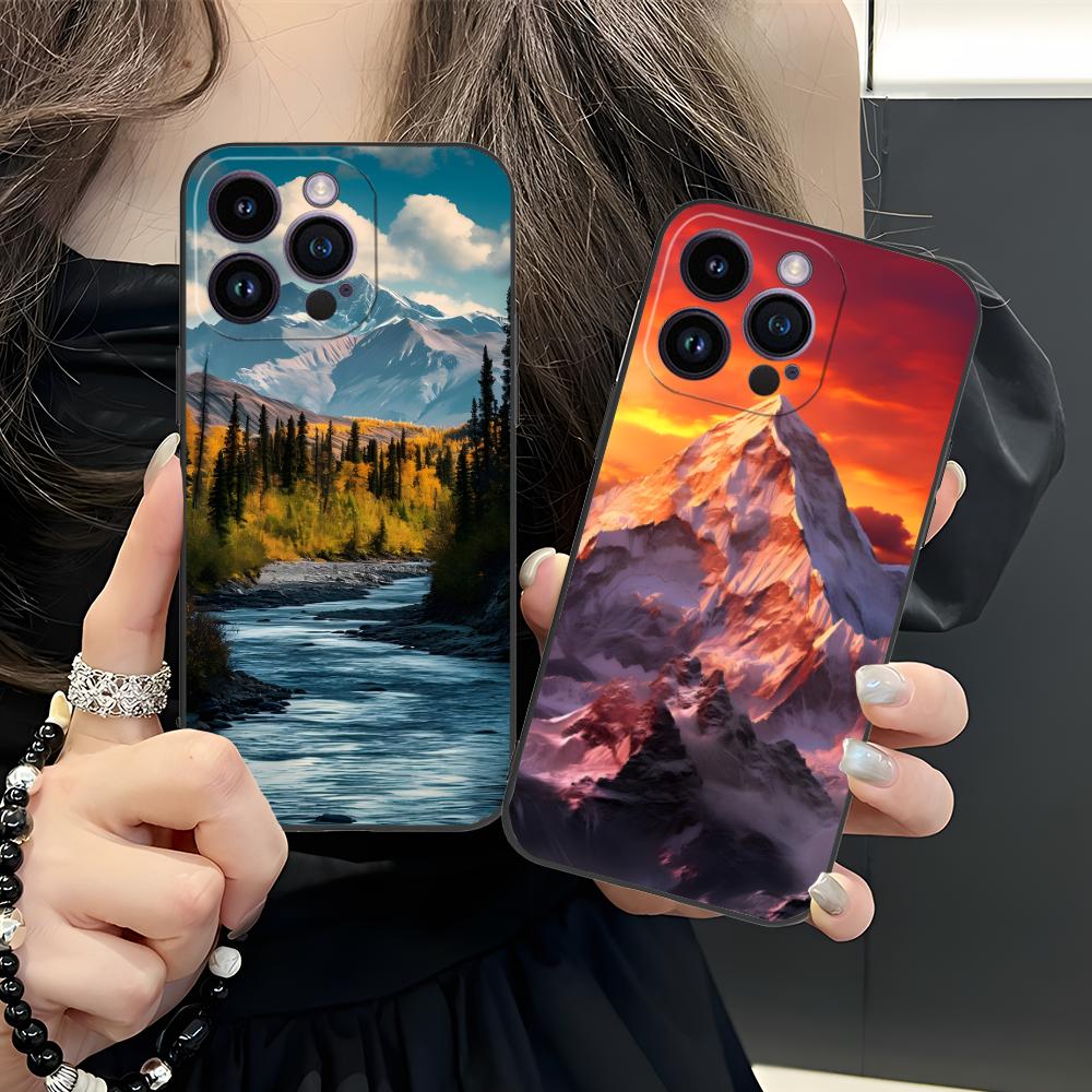 Mountain Forest Mobile Phone Case for iPhone 17 16 15 14 13 12 11 X XR XS 8 7 Air Pro Max Plus Mini Colorful Cover Cover Pretty