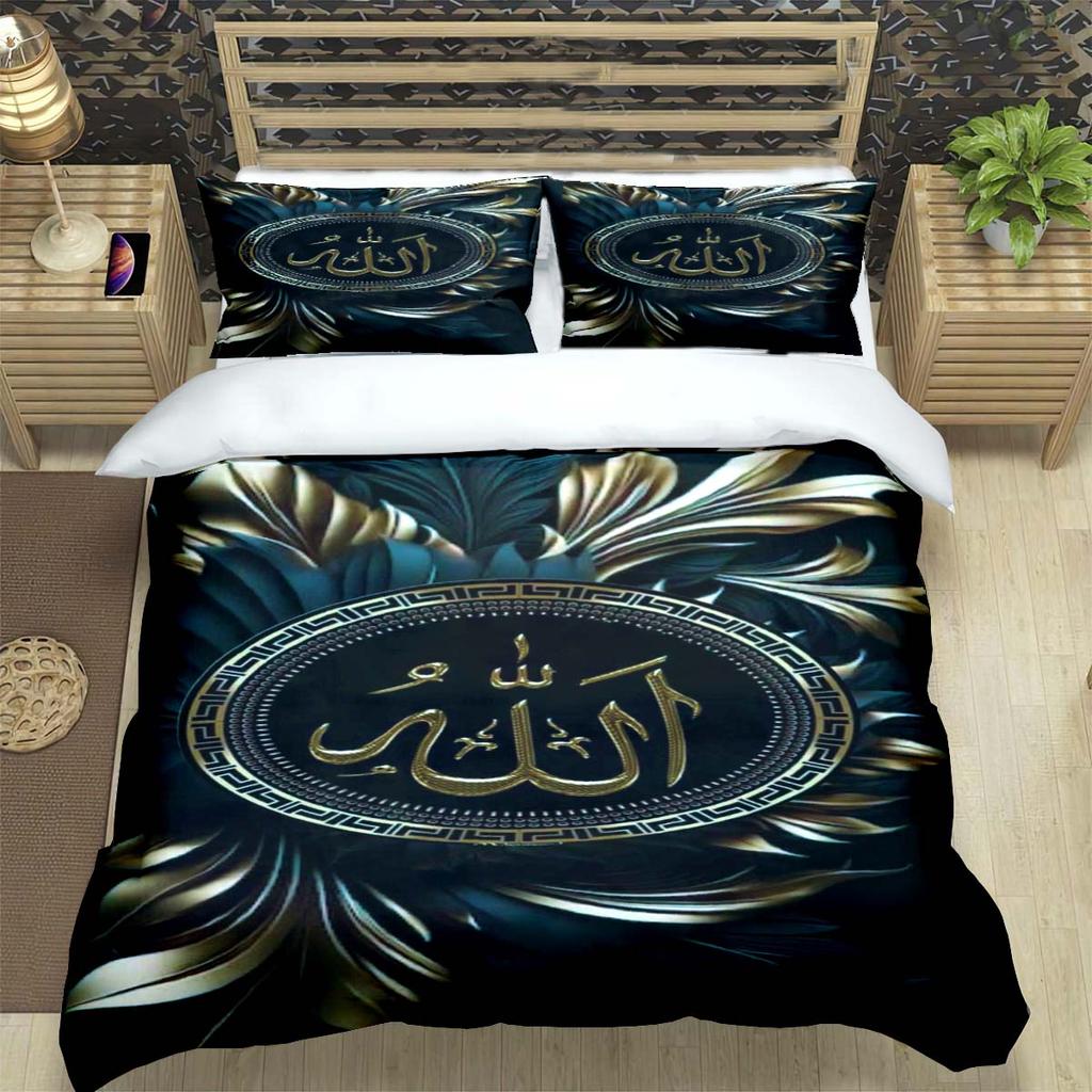 Fashion Muslim Prayer  Print Bedding Sets Bed Supplies Set Duvet Cover Bed Comforter Set Bedding Set Luxury Gift