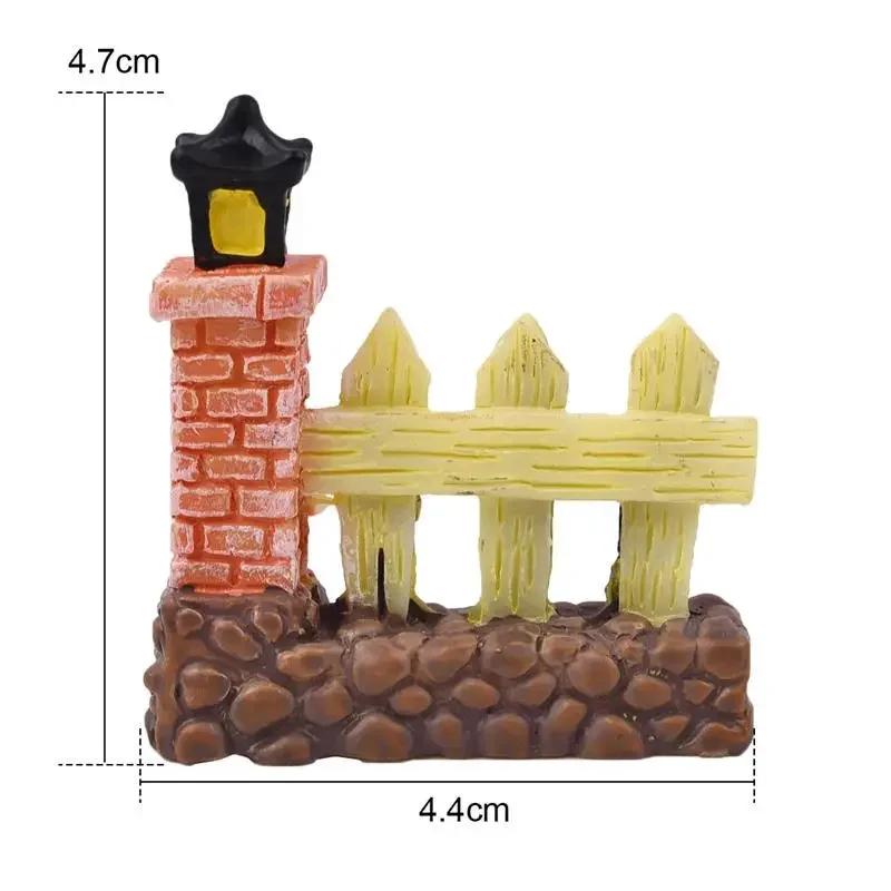 Home Decor Small Creative Gifts Mini Resin Fence Craft Garden Micro Figurines Tiny Ornaments Bonsai Garden Handmade Accessories