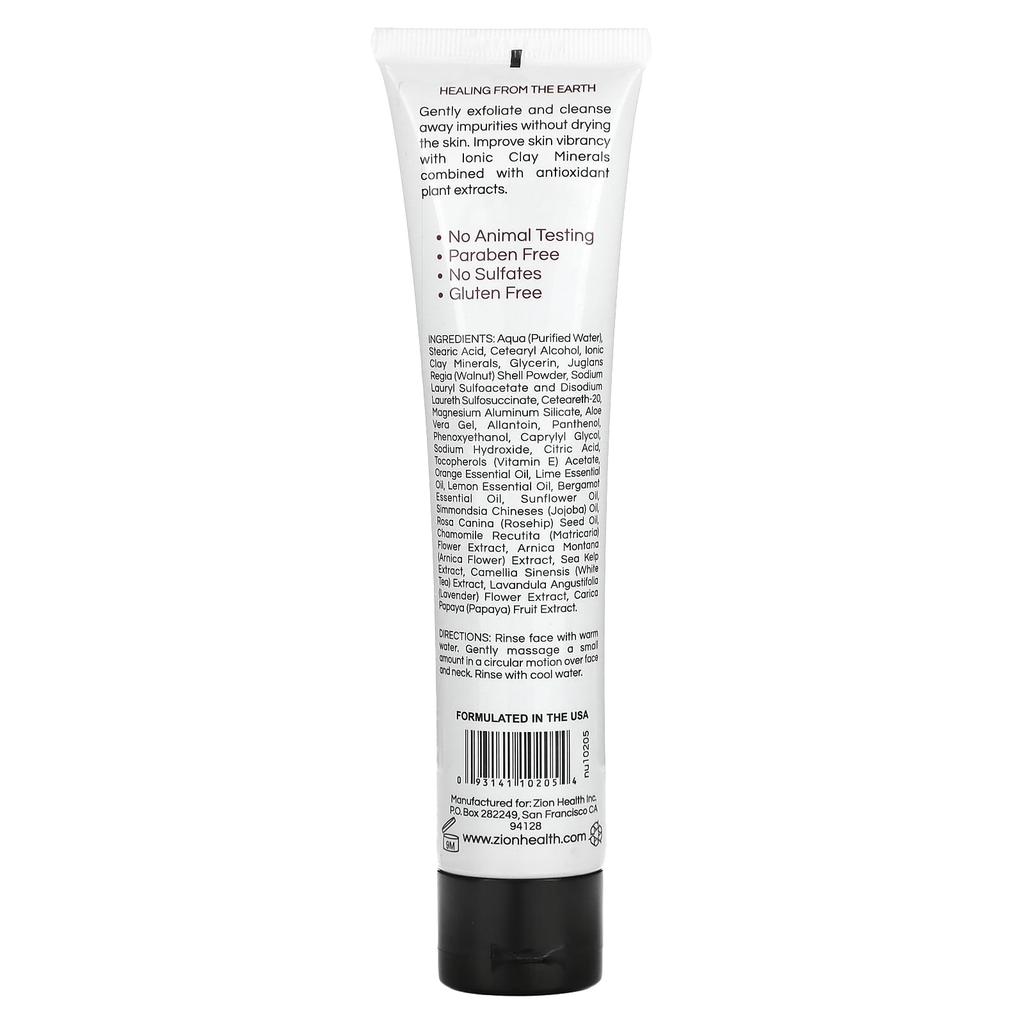 Adama Minerals, Facial Exfoliator, Natural Clay Cleanser, 4 Fl Oz (120 Ml)