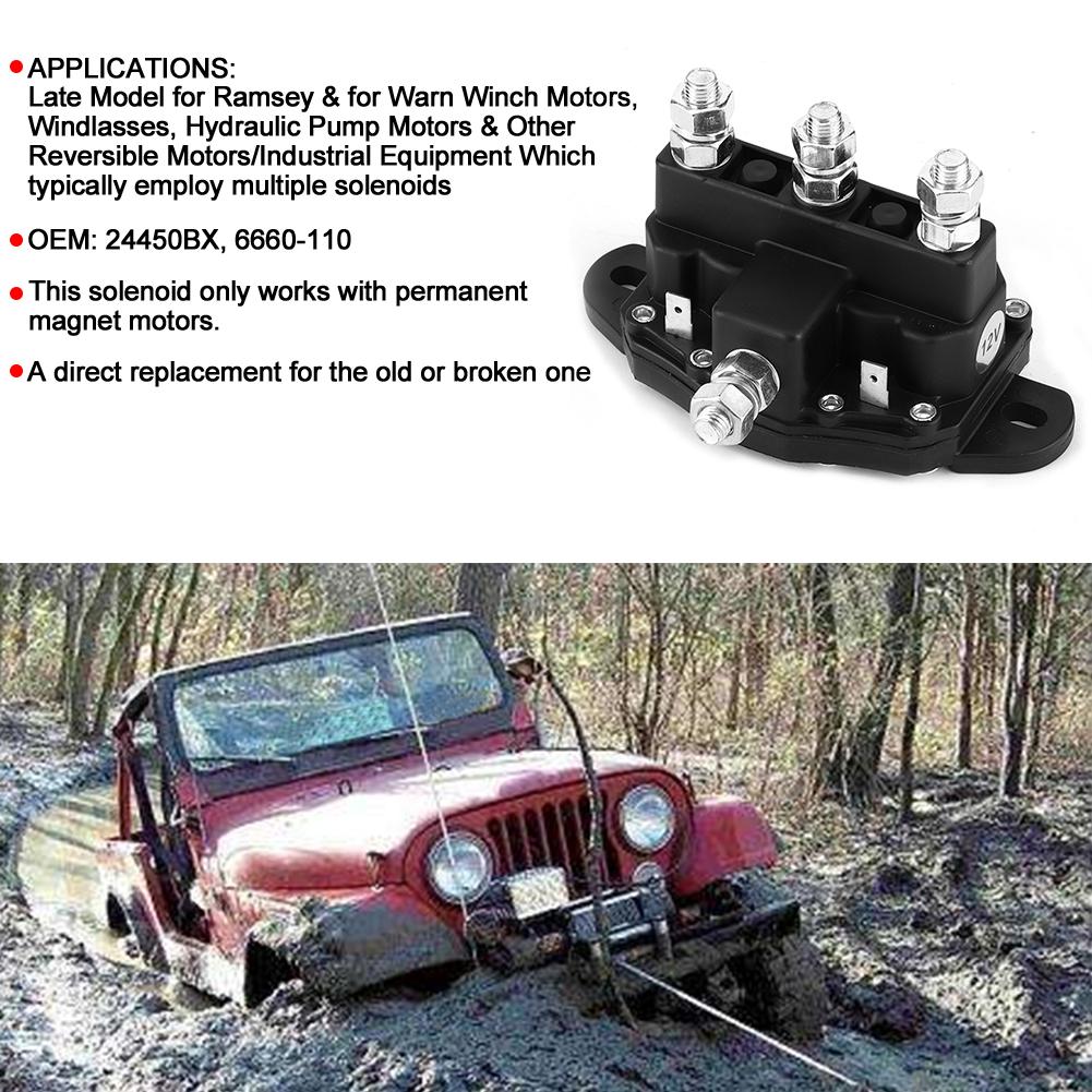12V Relais Windenmotor Umkehr-Magnetventil Schalter Ersatz Zubehör 24450BX