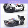 Aston Martin 132 Alloy Car Model Police Car With Sound Light For Collector
