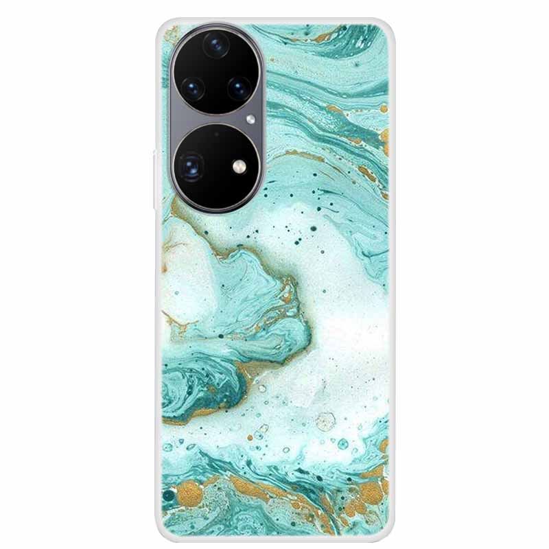 For Huawei P50 Pro Case P50 P50E Clear Fashion TPU Silicone Shockproof Phone Case for Huawei P50 Pro Case P 50 Protective P50Pro