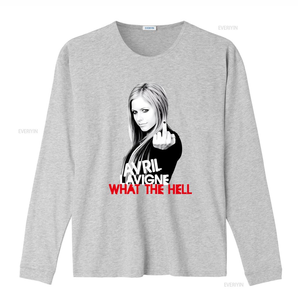 Avril Lavigne What The Hell T-Shirt Kanadische Sängerin Inspiriertes Design für Fans vintage gewaschen Grafik Streetwear Designer Kleidung